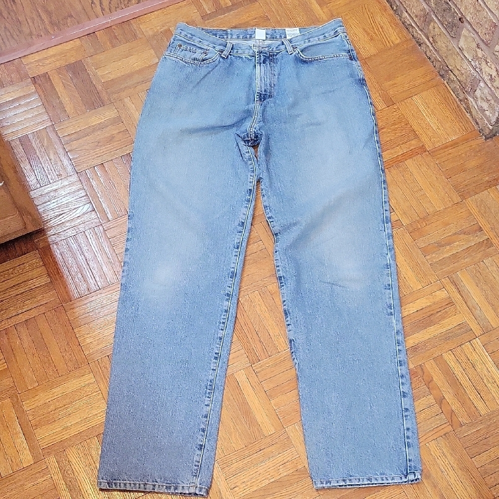 Vintage Lucky Brand Dungarees Jeans 34 Made in USA 100% Cotton Light Wash Denim